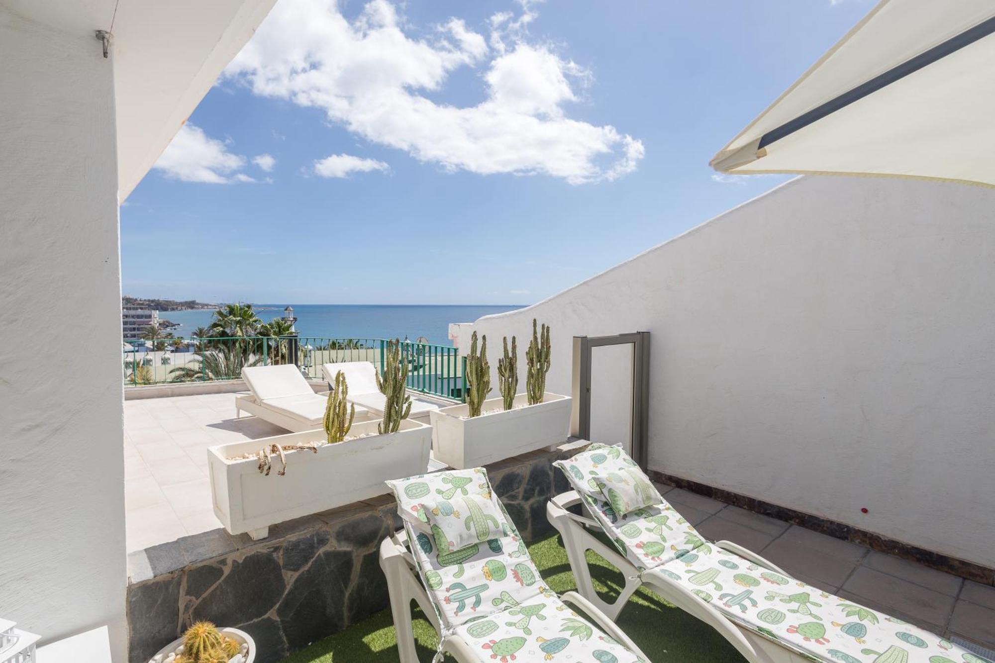 Playa Del Aguila Bungalow Con Terraza Solarium マスパロマス エクステリア 写真