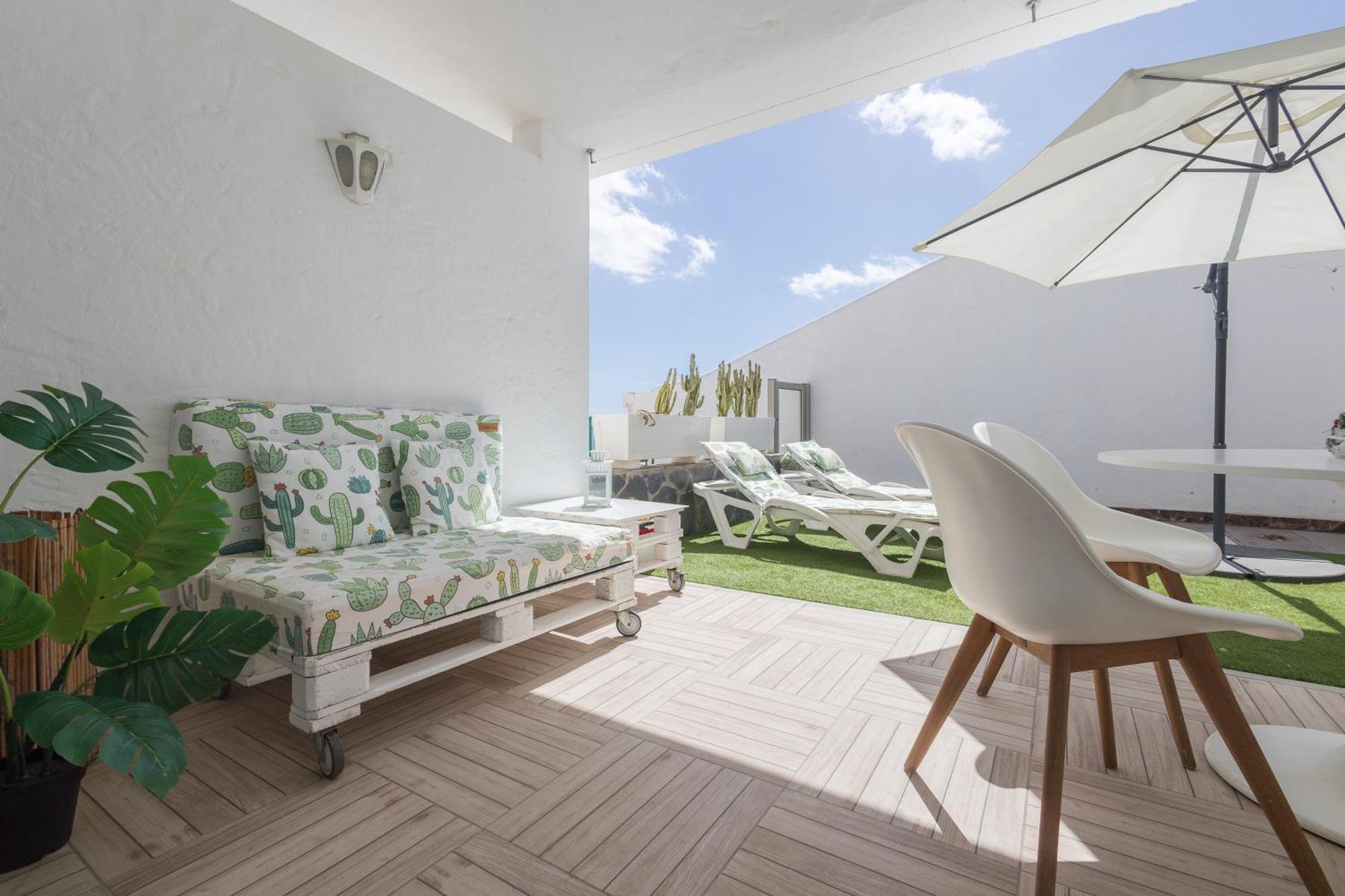 Playa Del Aguila Bungalow Con Terraza Solarium マスパロマス エクステリア 写真