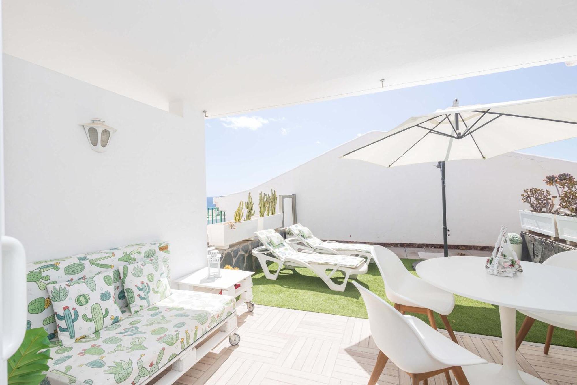 Playa Del Aguila Bungalow Con Terraza Solarium マスパロマス エクステリア 写真