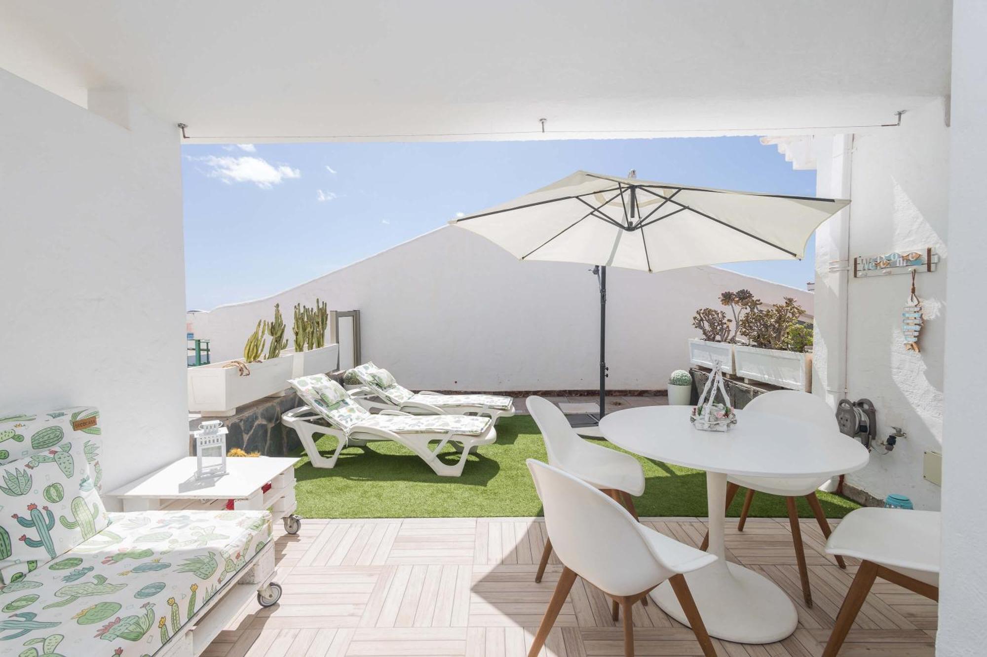 Playa Del Aguila Bungalow Con Terraza Solarium マスパロマス エクステリア 写真